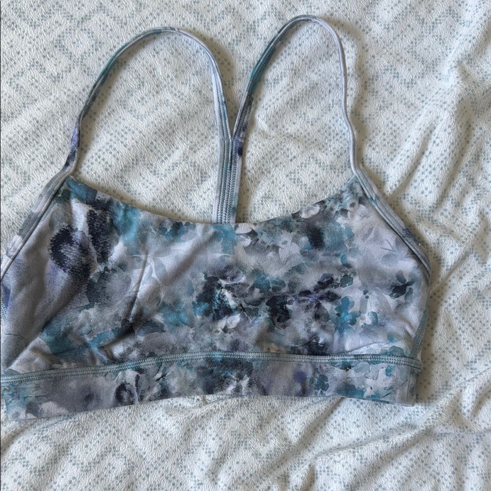 lululemon athletica Blue Floral Sports Bra